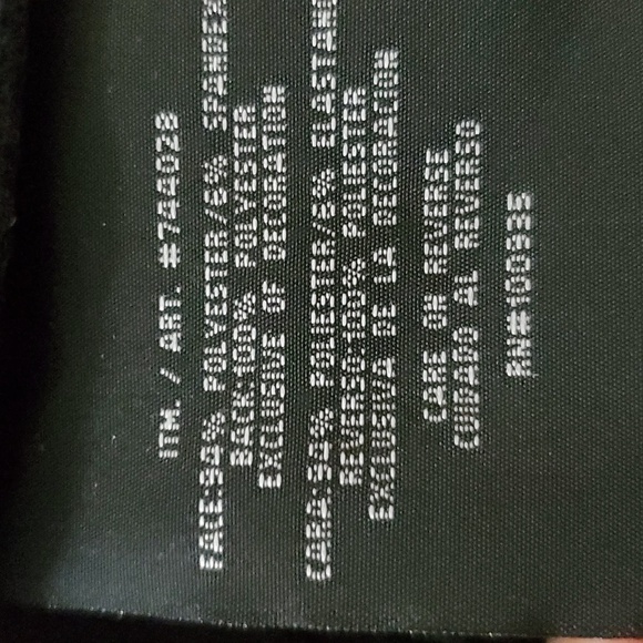 Double Diamond Black Floral Rose Zip Front Softshell Fleece Lined Jacket Size S - Picture 7 of 11